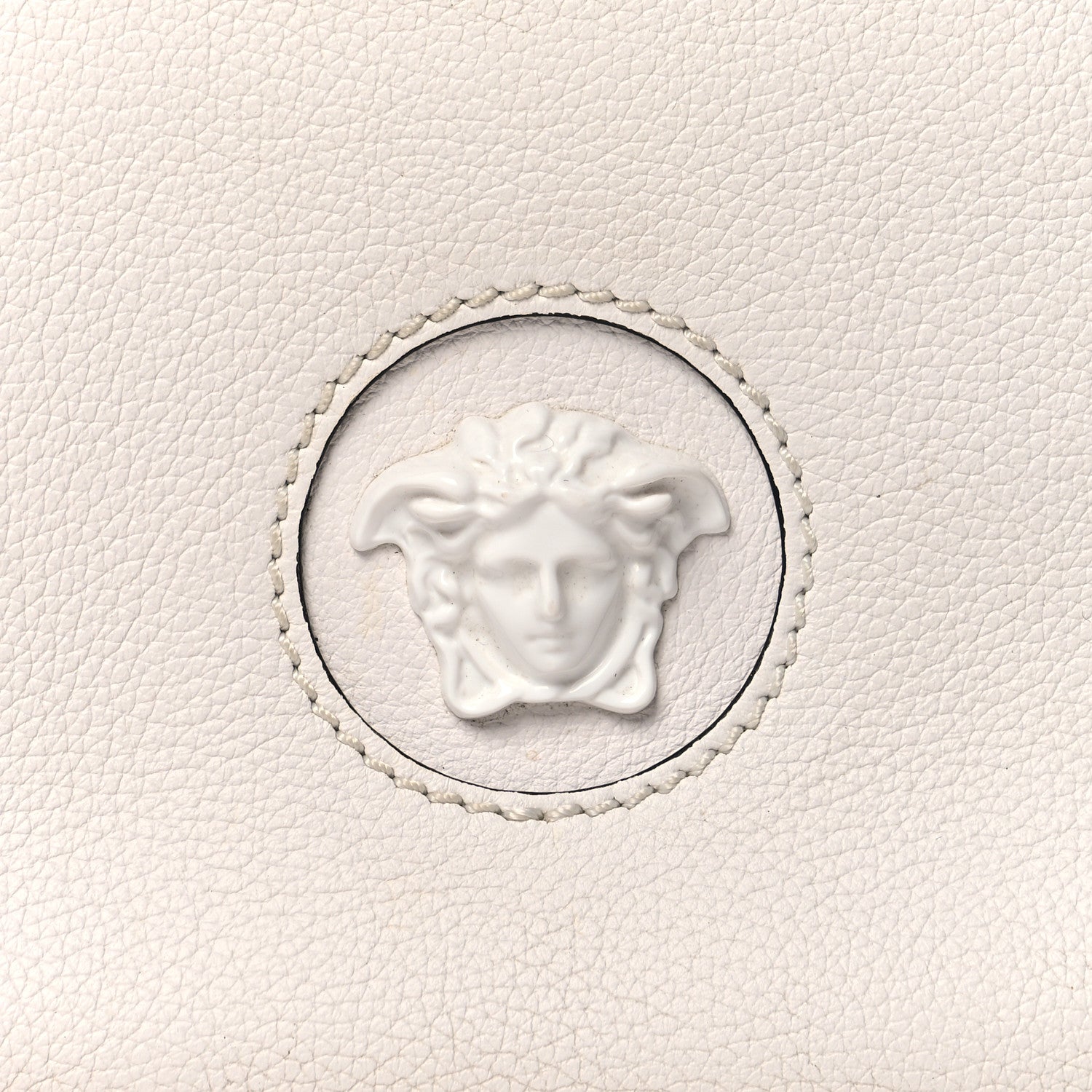 Versace Calfskin La Medusa Small Hobo Crossbody Optical White 7 of 10