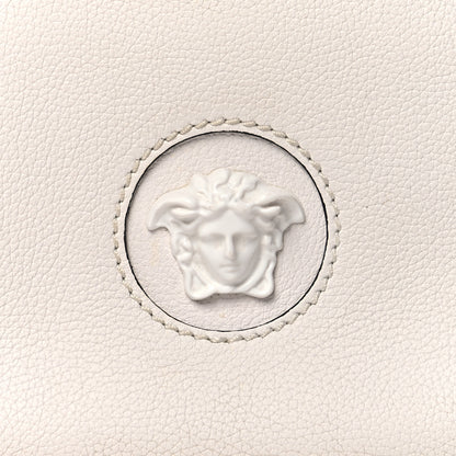 Versace Calfskin La Medusa Small Hobo Crossbody Optical White 7 of 10