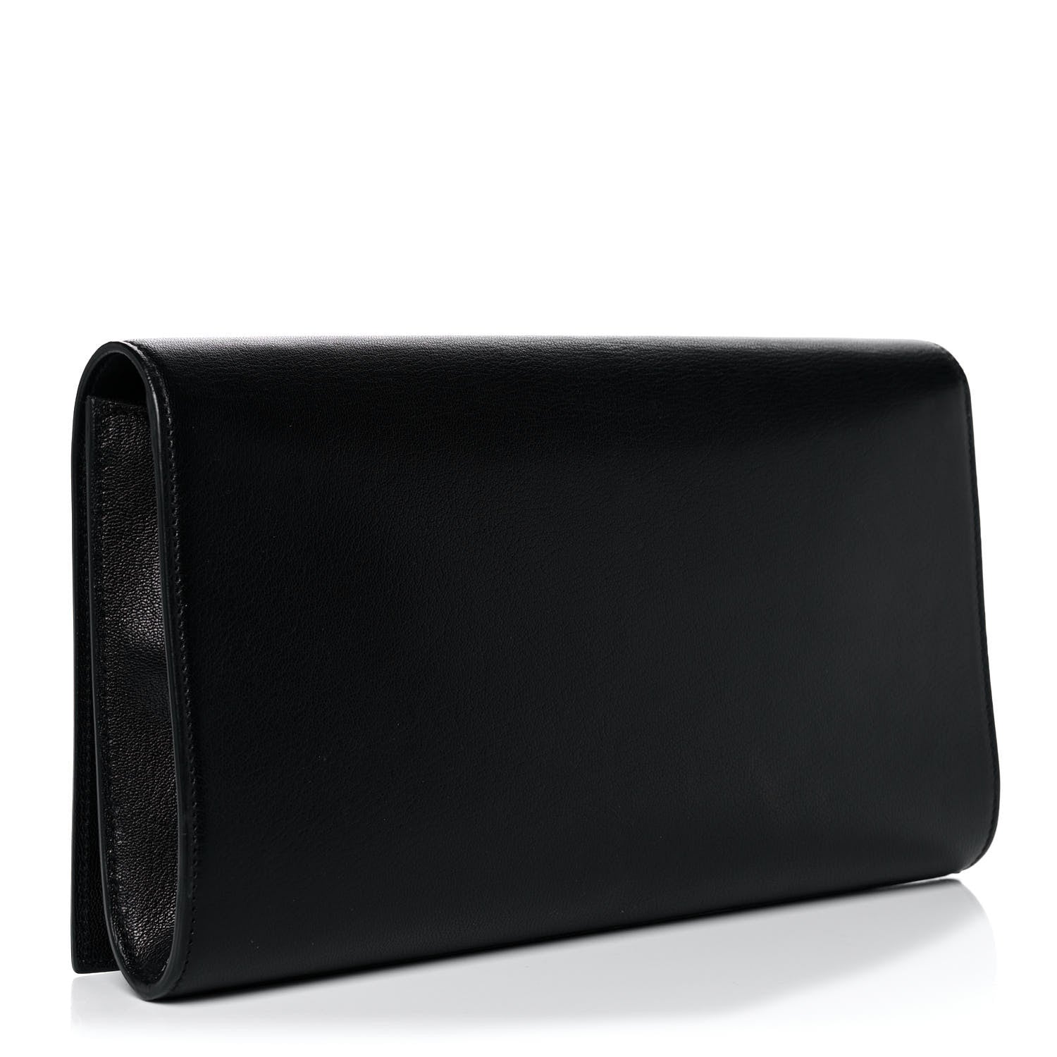 Saint Laurent Calfskin Monogram Large Belle De Jour Clutch Black 3 of 9