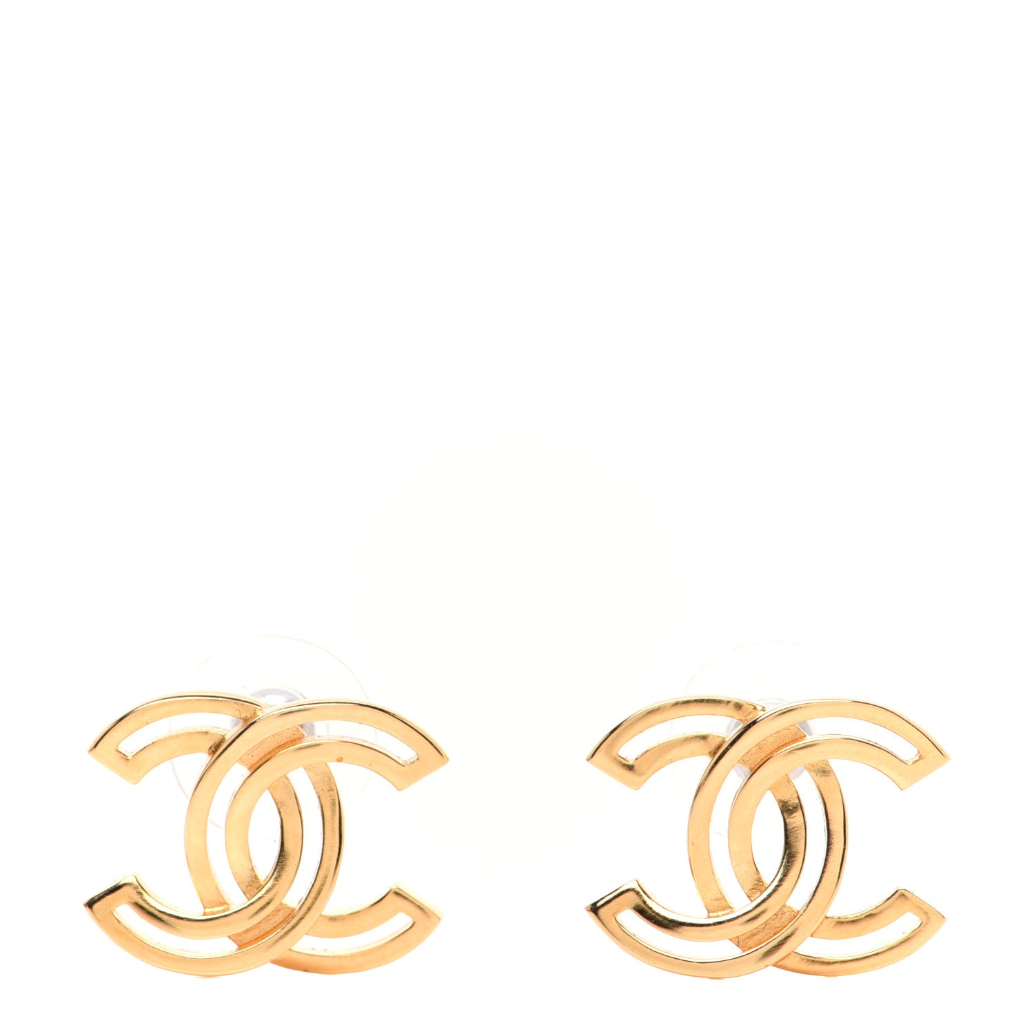 Chanel Metal Obazine CC Earrings Gold 1 of 10
