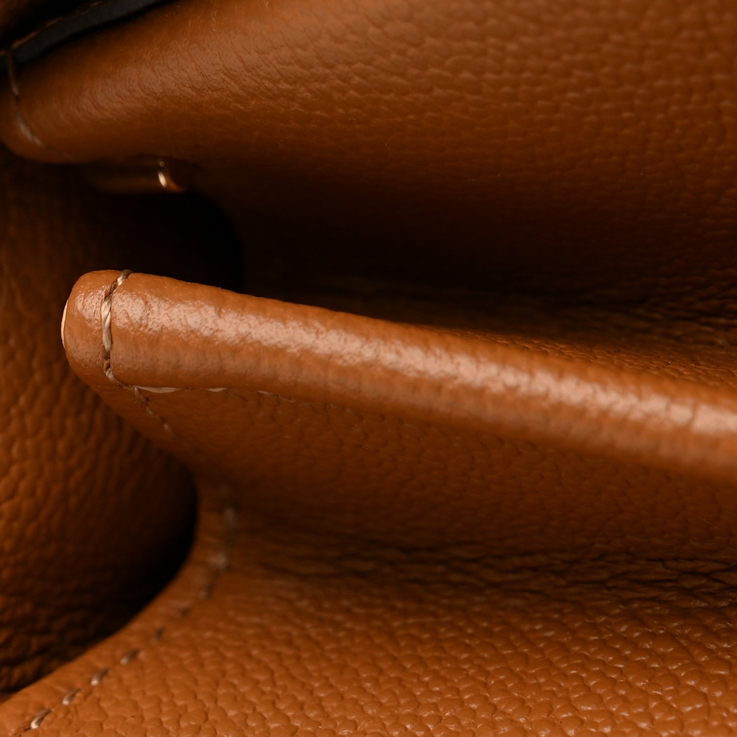 Grained Calfskin Mini Brillant Satchel Natural