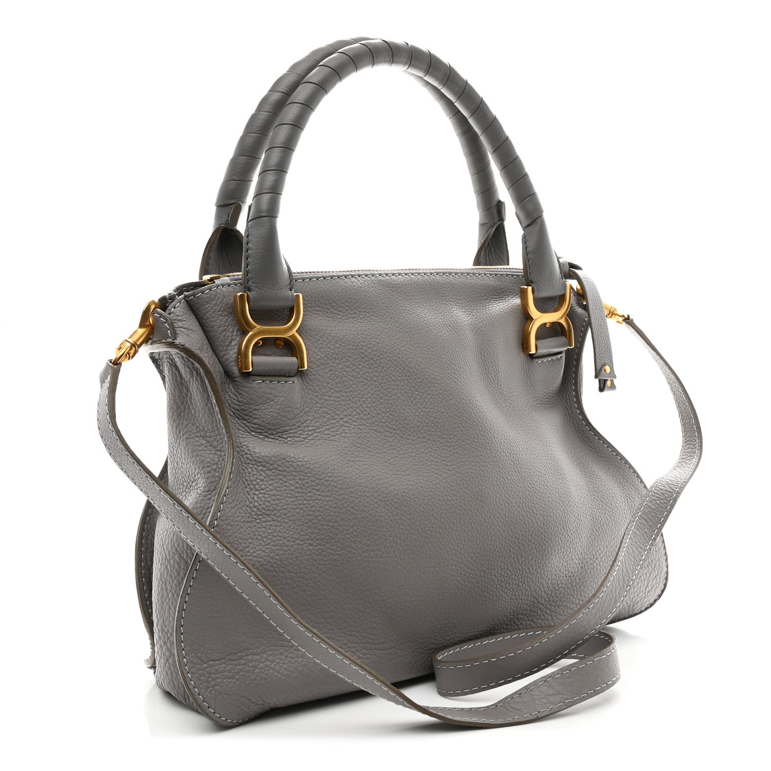 Chloe Calfskin Medium Marcie Satchel Cashmere Grey 3 of 12