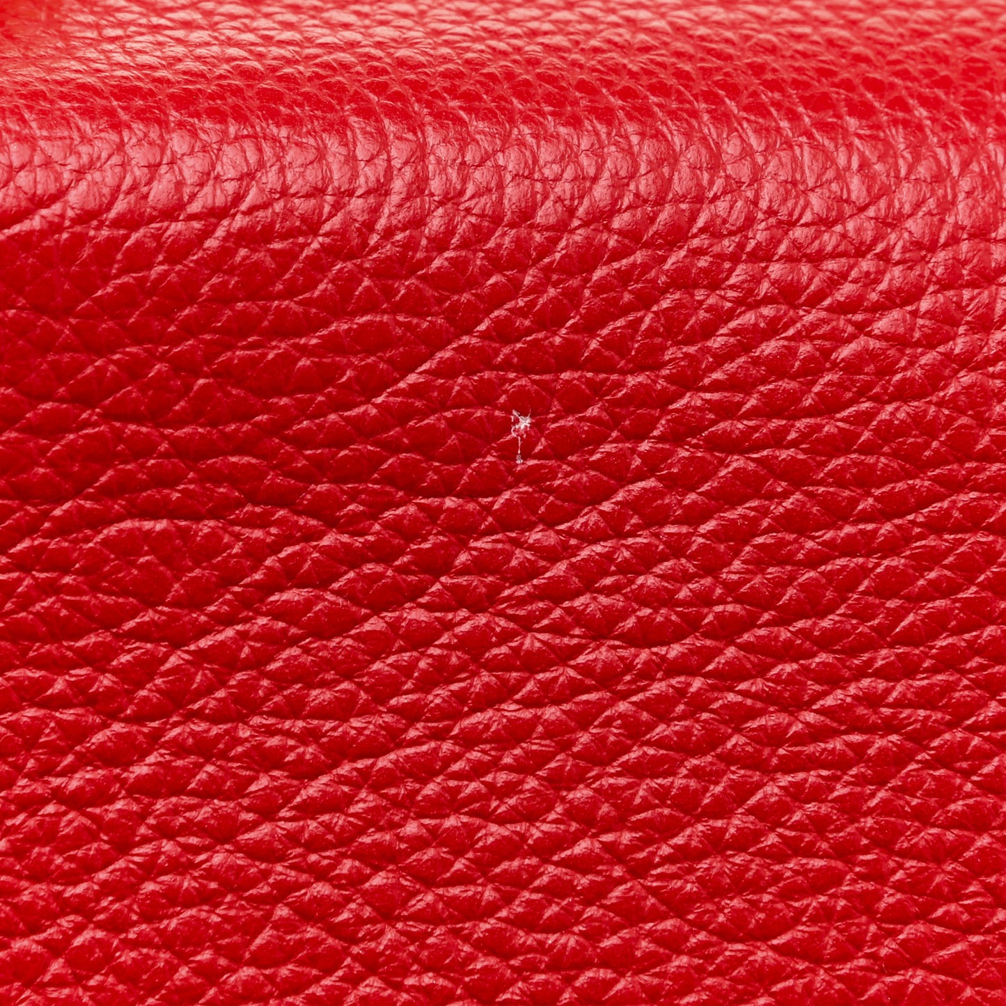 Small Classic Grain Calfskin Medium Lily Flap Scarlet