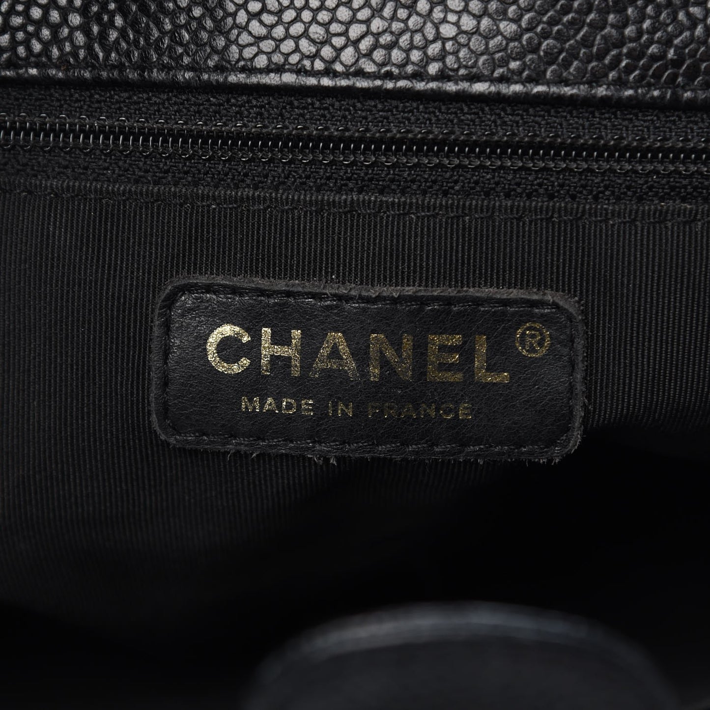 Caviar Quilted Petit Shopping Tote PST Black