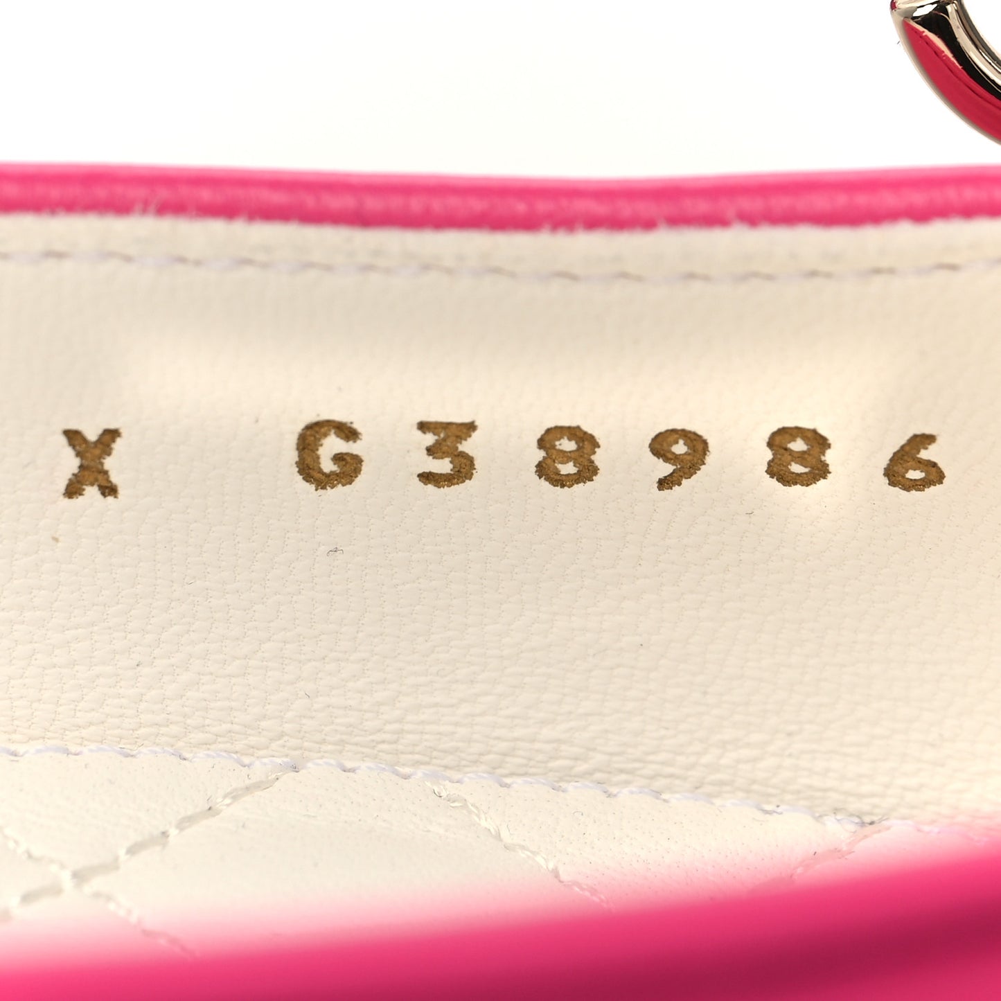 Lambskin Patent Calfskin Cap Toe Ankle Chain Ballerina Flats 41 Pink