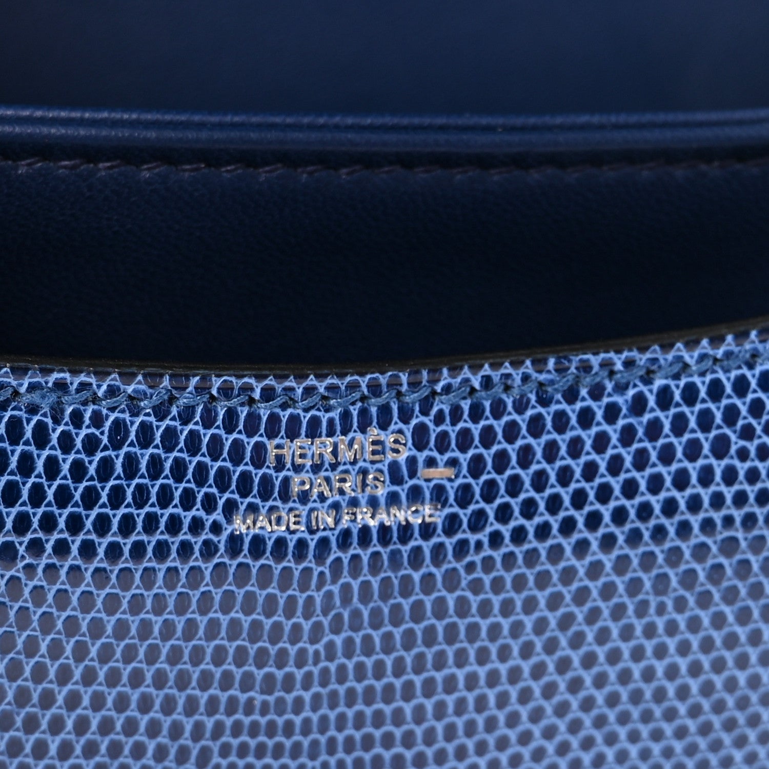 Hermes Lizard Constance 18 Bleu Saphir 6 of 9