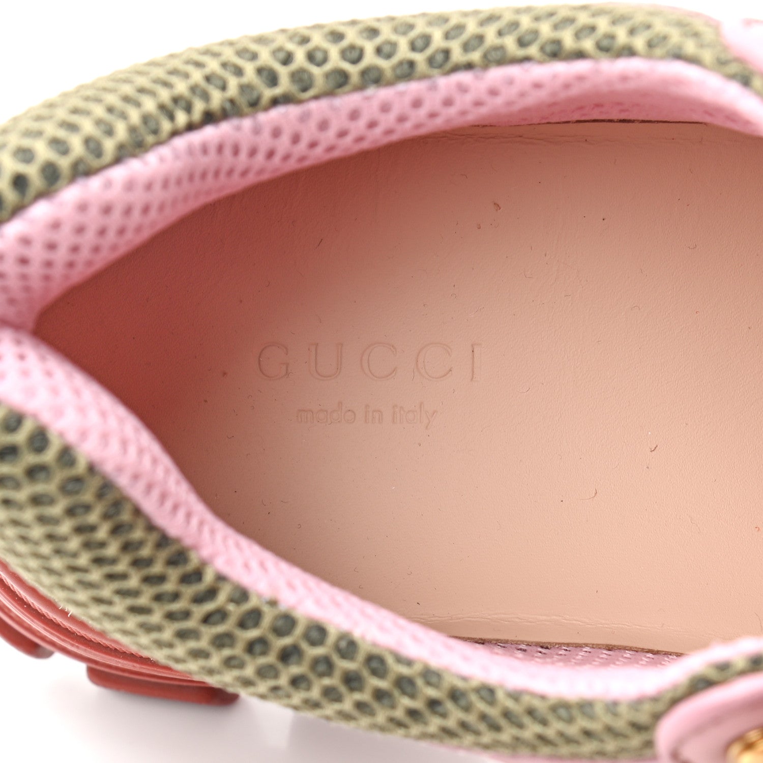 Gucci X SEGA Mesh Canvas Calfskin Womens Flashtrek Sneakers 36.5 Military Oatmeal Carmine Rose Ardesia 7 of 7