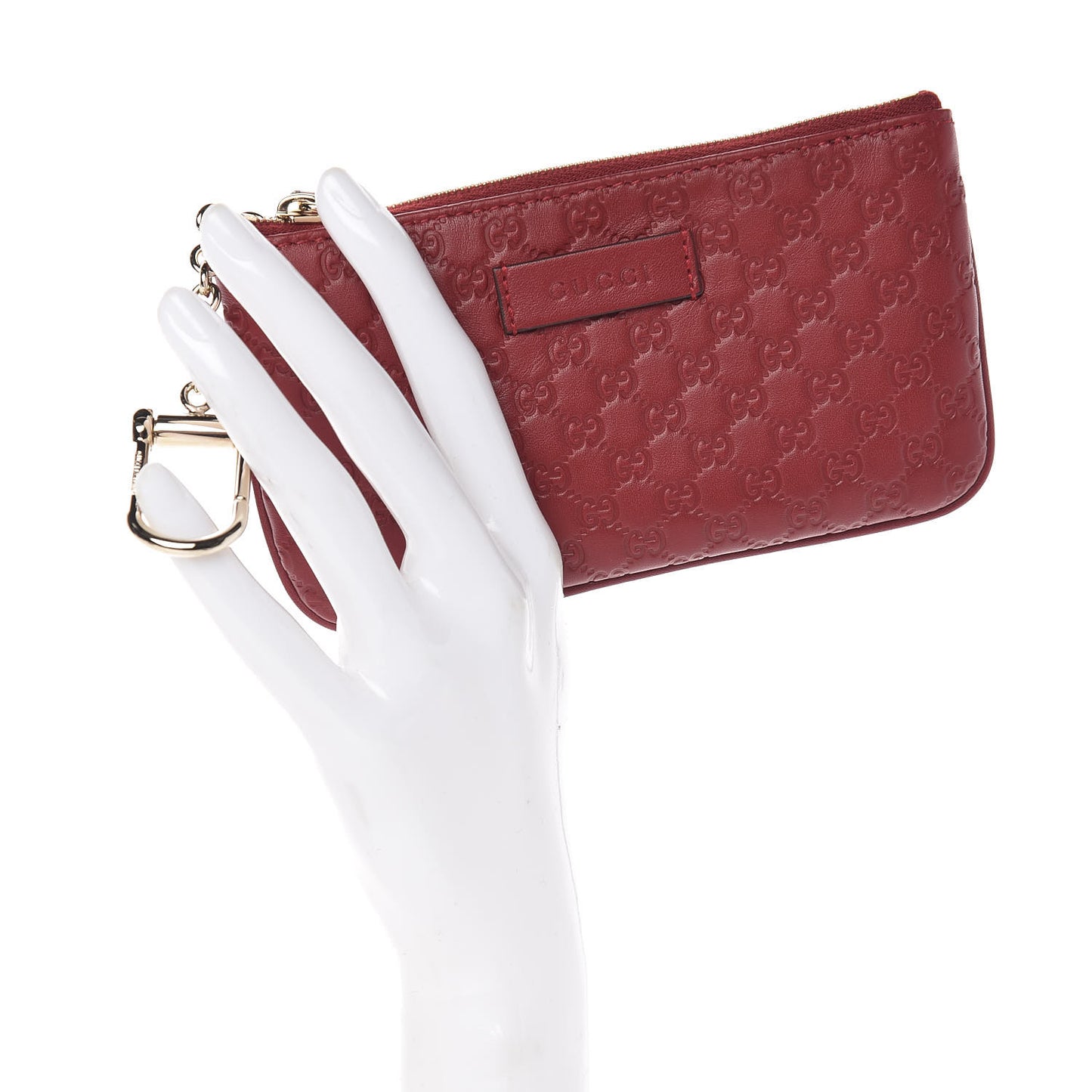 Microguccissima Key Ring Coin Case Hibiscus Red