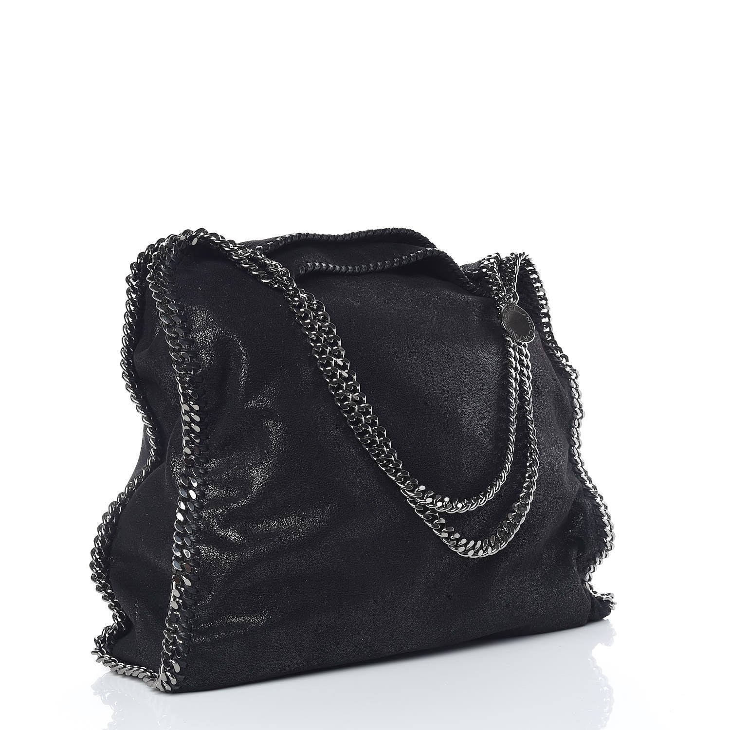 Stella McCartney Shaggy Deer Big Falabella Tote Black 4 of 11