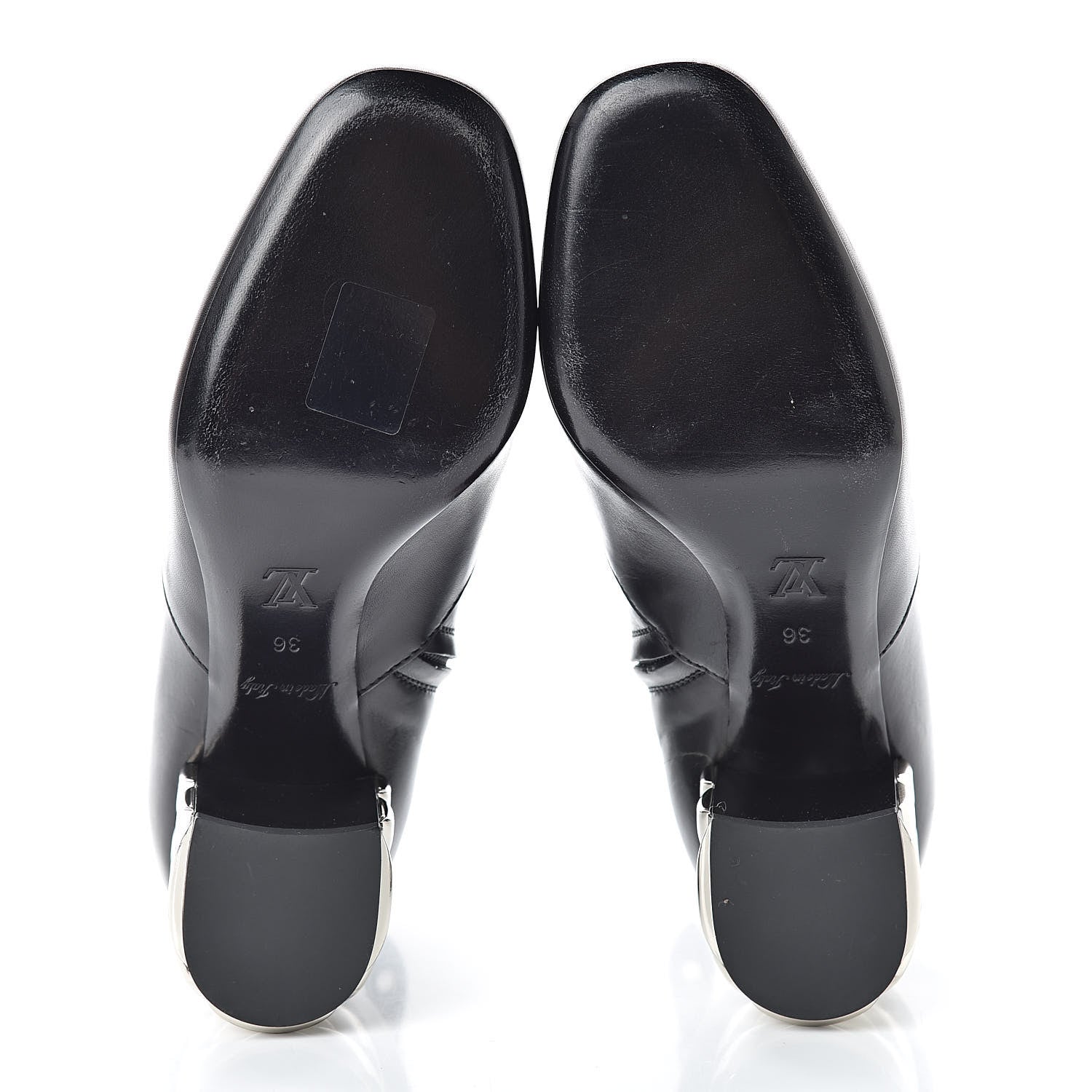 Louis Vuitton Lambskin Upstage Ankle Boots 36 Black 6 of 14