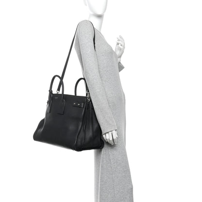 Saint Laurent Grained Calfskin Large Souple Sac De Jour Black 2 of 15