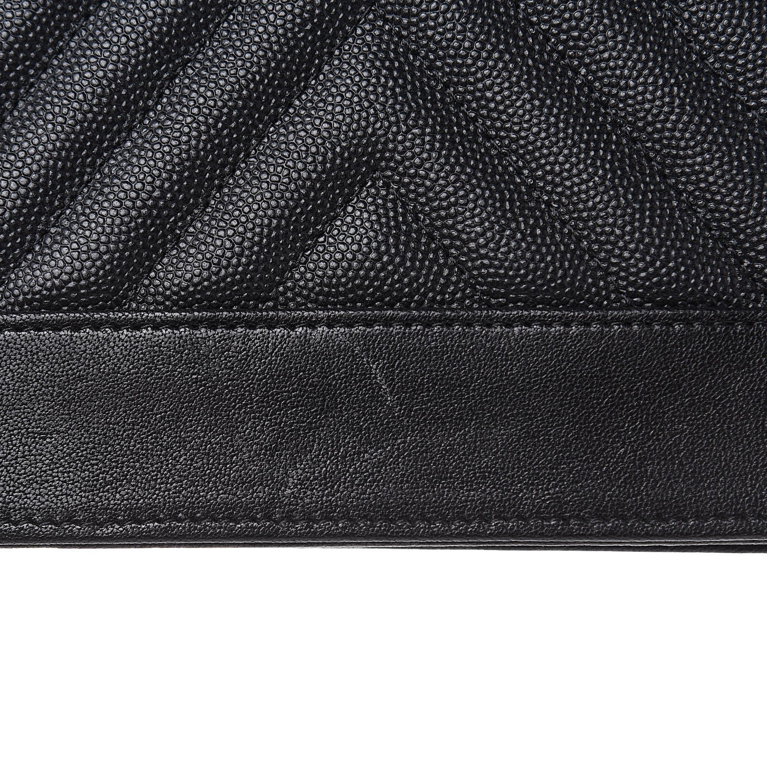 Chanel Caviar Sheepskin Chevron Quilted Vintage Mademoiselle Wallet On Chain WOC Black 10 of 11
