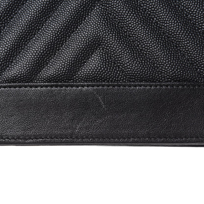 Chanel Caviar Sheepskin Chevron Quilted Vintage Mademoiselle Wallet On Chain WOC Black 10 of 11