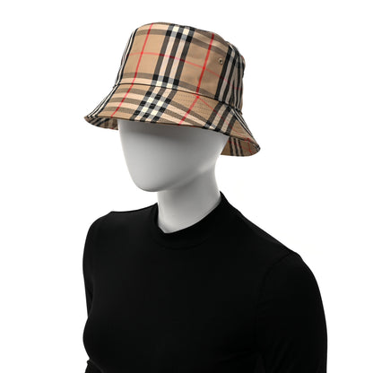 Burberry Technical Cotton Vintage Check Bucket Hat L Archive Beige 2 of 9