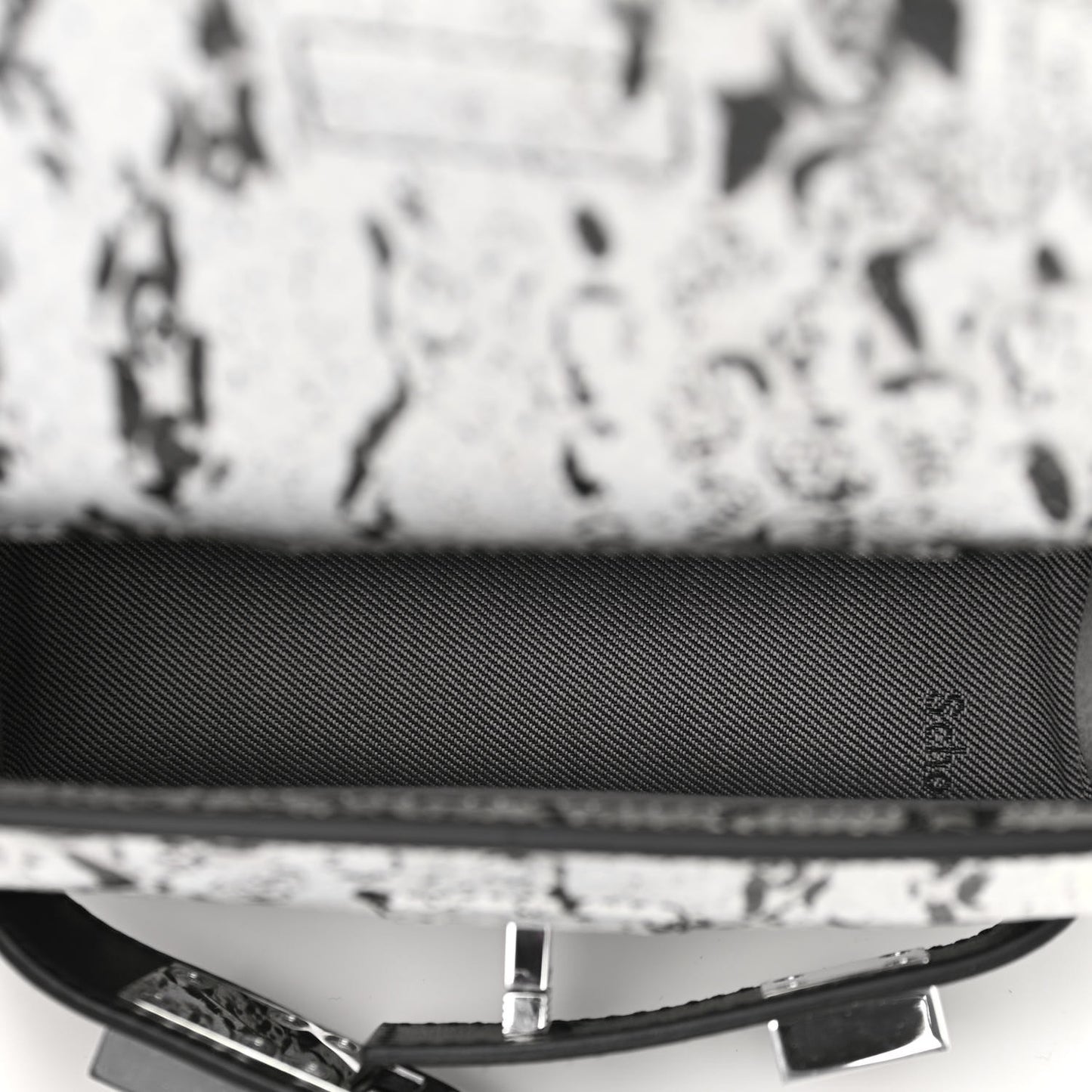 Calfskin Snakeskin Embossed Micro PS11 Belt Bag Optic White Black