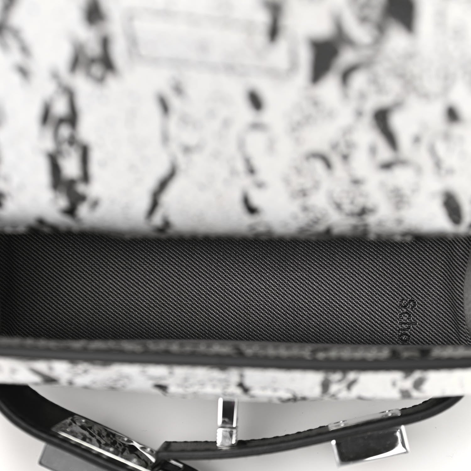 Proenza Schouler Calfskin Snakeskin Embossed Micro PS11 Belt Bag Optic White Black 5 of 10