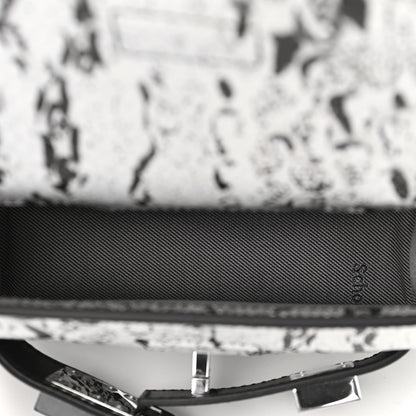 Proenza Schouler Calfskin Snakeskin Embossed Micro PS11 Belt Bag Optic White Black 5 of 10