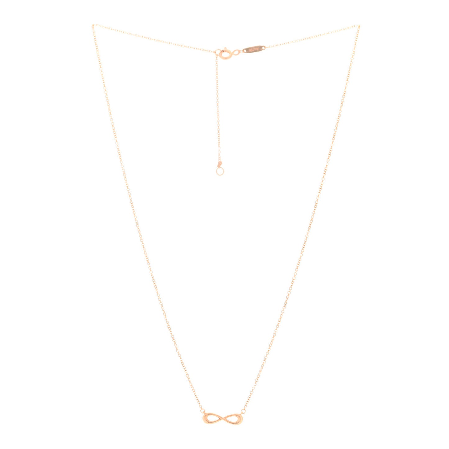18K Yellow Gold Infinity Pendant Necklace