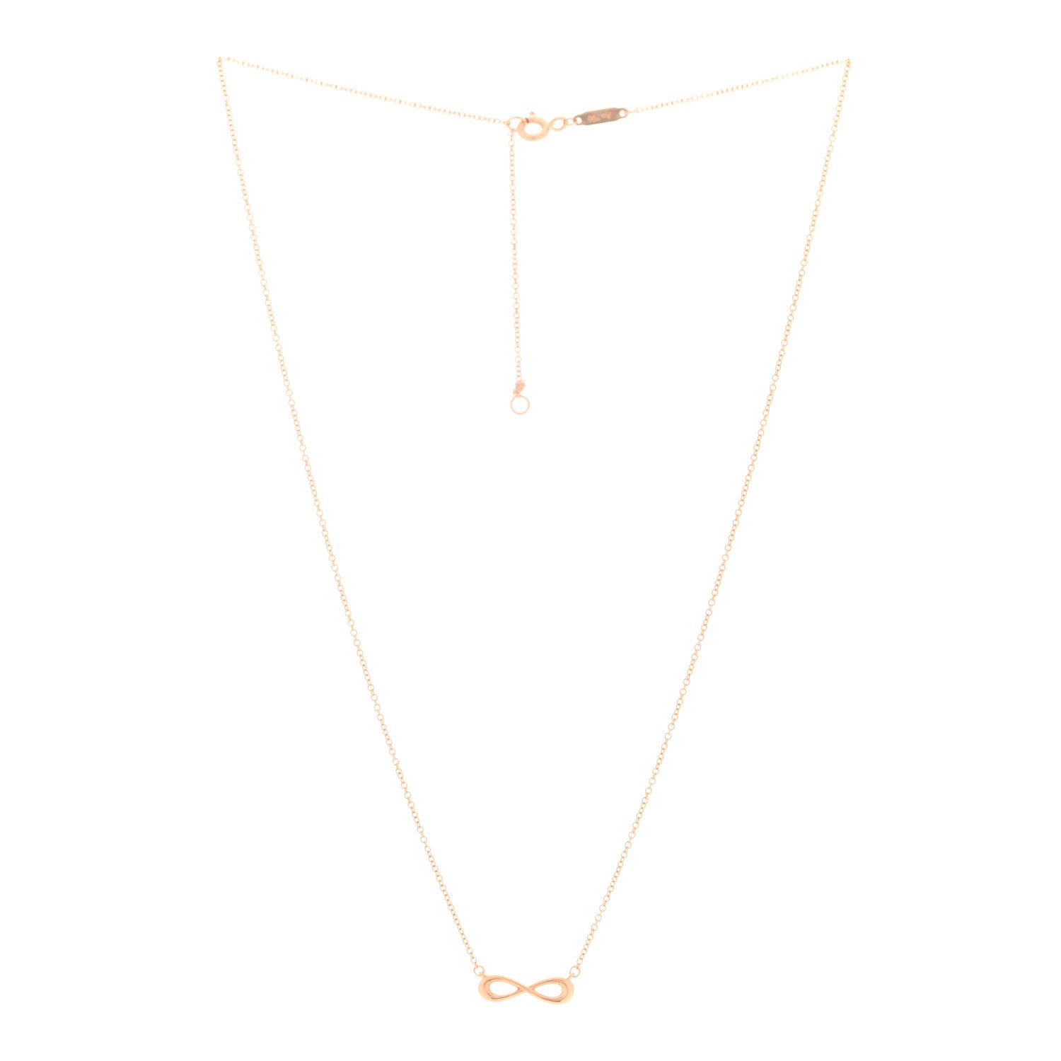 Tiffany 18K Yellow Gold Infinity Pendant Necklace 3 of 5