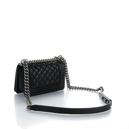 Chanel Lambskin Quilted Small Boy Flap Black 4 of 8