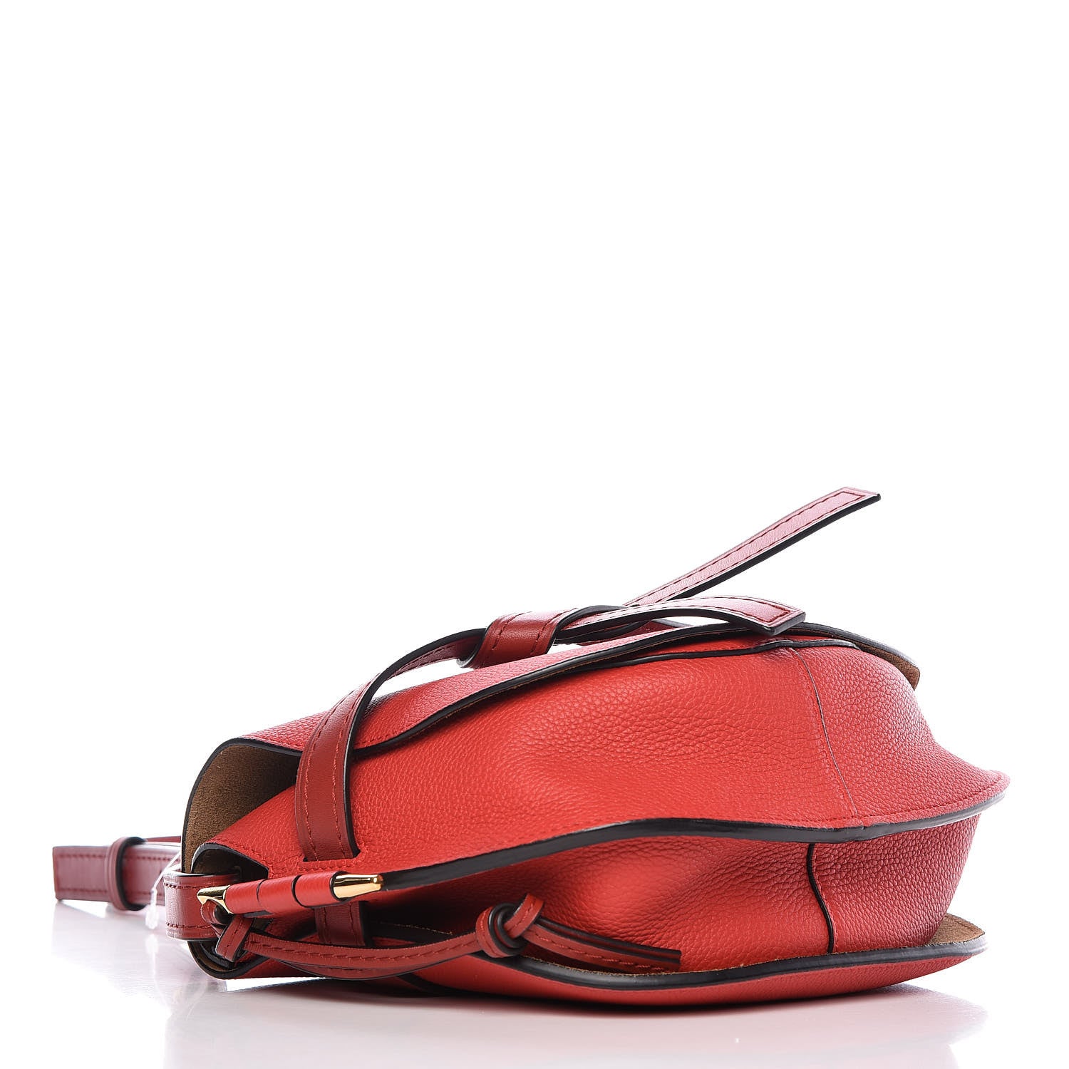 Loewe Soft Grain Calfskin Small Gate Crossbody Bag Scarlet Red Burnt Red 4 of 9