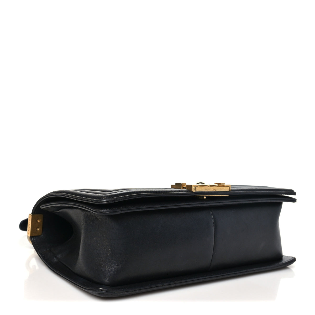 Lambskin Quilted Medium Boy Flap Black