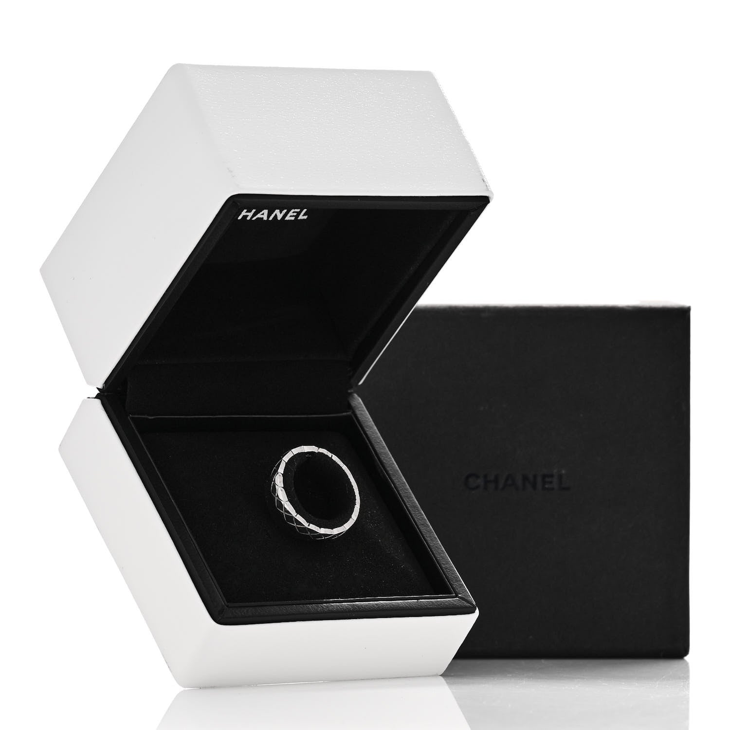 Chanel 18K White Gold Mini Coco Crush Ring 50 5.5 7 of 7