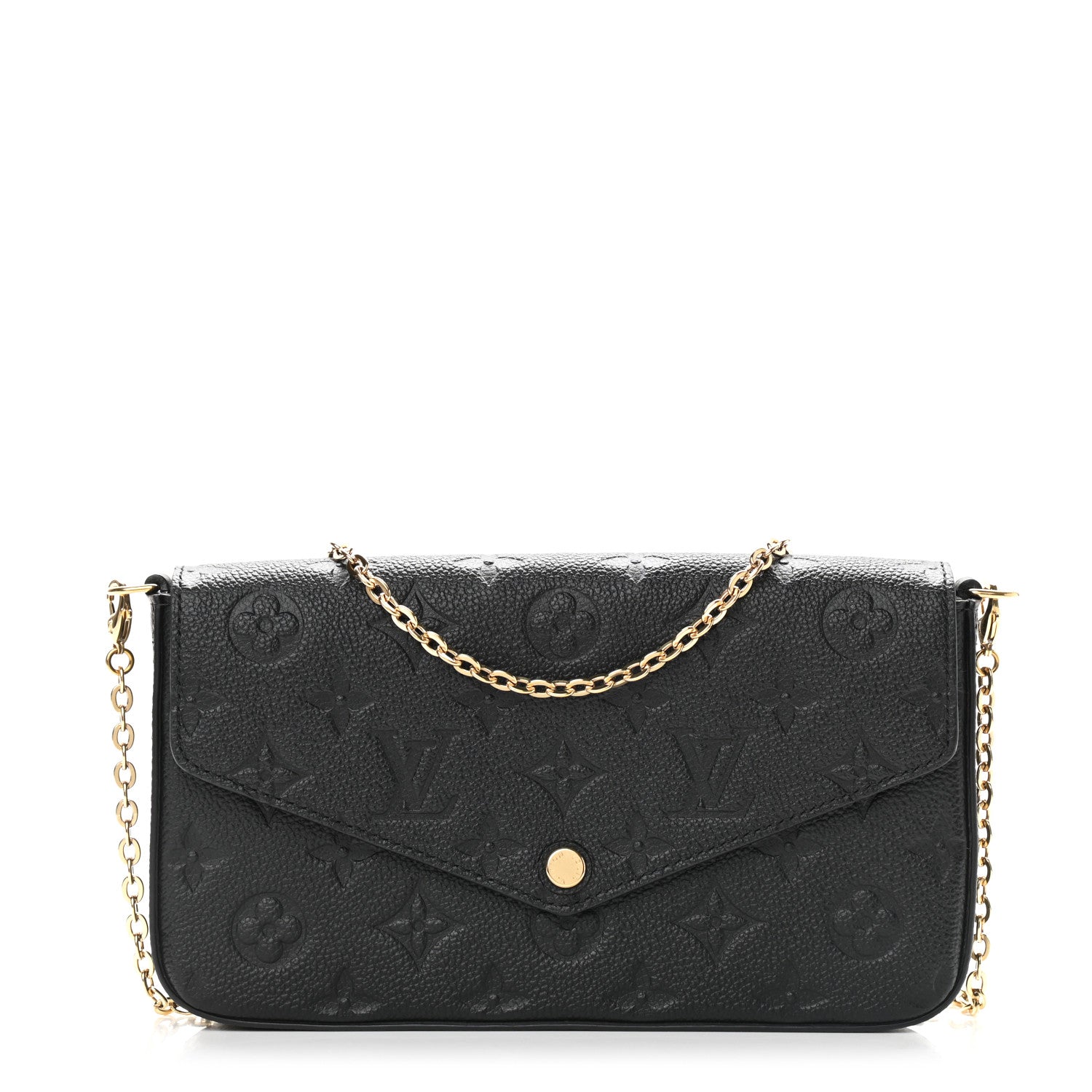 Louis Vuitton Empreinte Pochette Felicie Chain Wallet Black 2 of 10