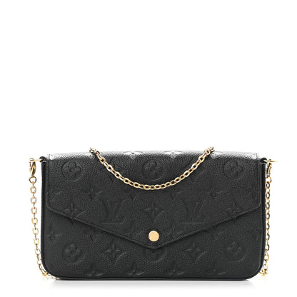 Louis Vuitton Empreinte Pochette Felicie Chain Wallet Black 2 of 10