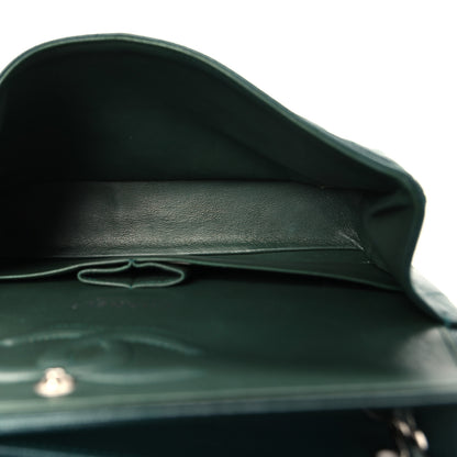 Chanel Caviar Quilted Medium Double Flap Green 5 of 10
