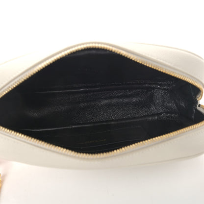 Saint Laurent Grain De Poudre Matelasse Monogram Mini Lou Camera Bag Crema Soft 5 of 9