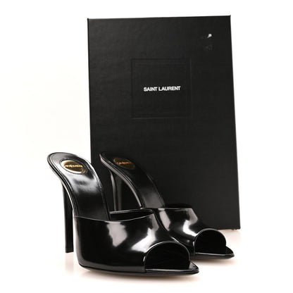 Saint Laurent Nappa Goldie Mule Sandal 38.5 Black 9 of 9