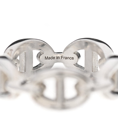 Hermes Sterling Silver PM Chaine d'Ancre Enchainee Band Ring 51 5.75 5 of 7