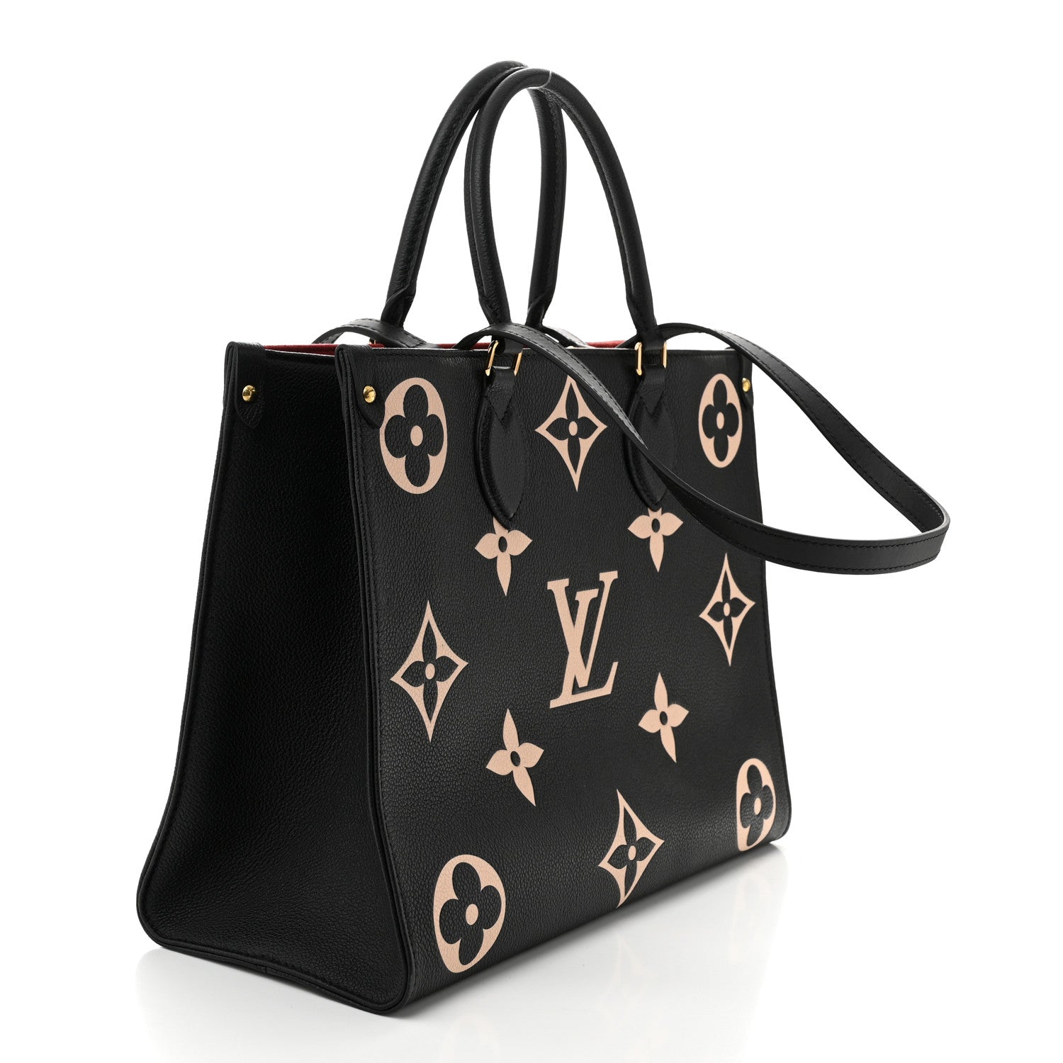 Louis Vuitton Empreinte Monogram Giant Onthego MM Black Beige 3 of 9