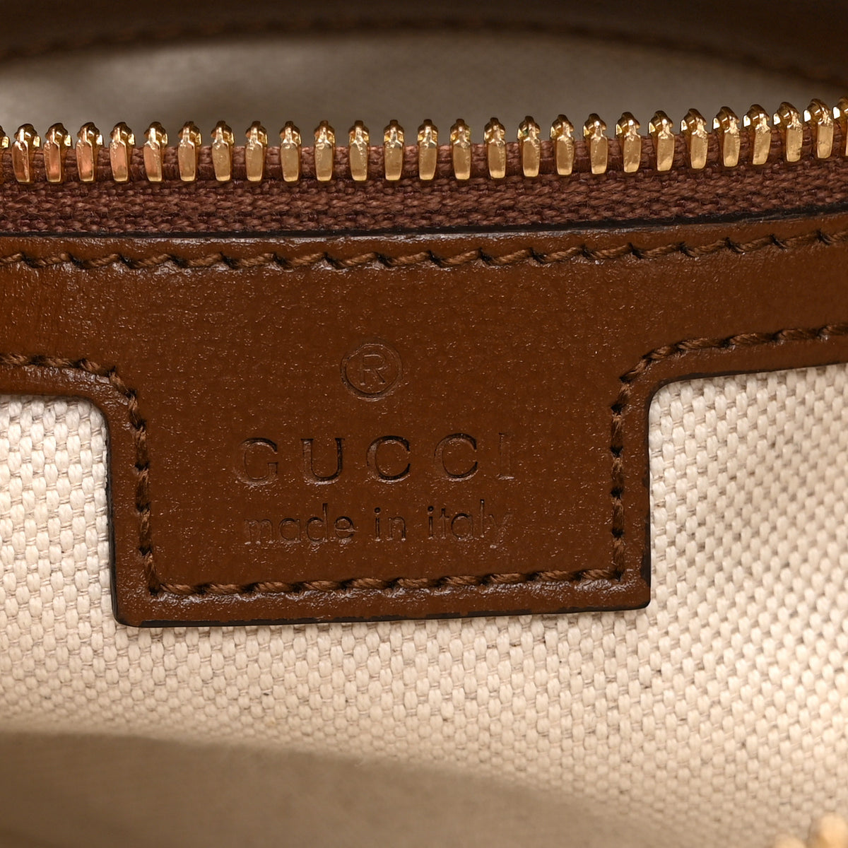 Gucci GG Supreme Monogram Azalea Calfskin Small Retro Interlocking G Wristlet Messenger Bag Beige Ebony Brown Sugar 7 of 11