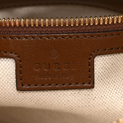 Gucci GG Supreme Monogram Azalea Calfskin Small Retro Interlocking G Wristlet Messenger Bag Beige Ebony Brown Sugar 7 of 11