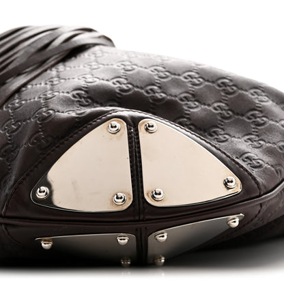 Gucci Guccissima Large Indy Top Handle Hobo Dark Brown 10 of 10