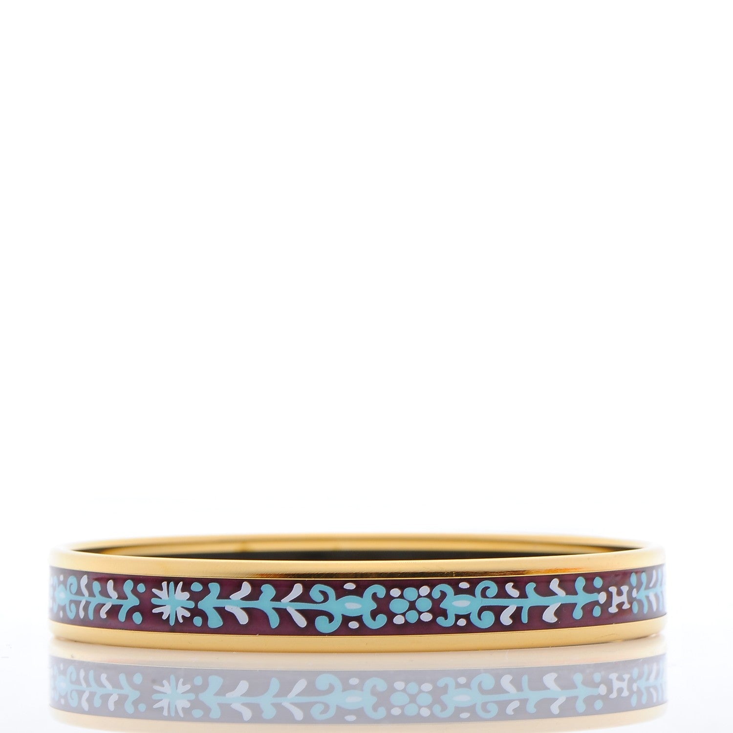 Hermes Enamel Printed Narrow Bracelet 70 3 of 6