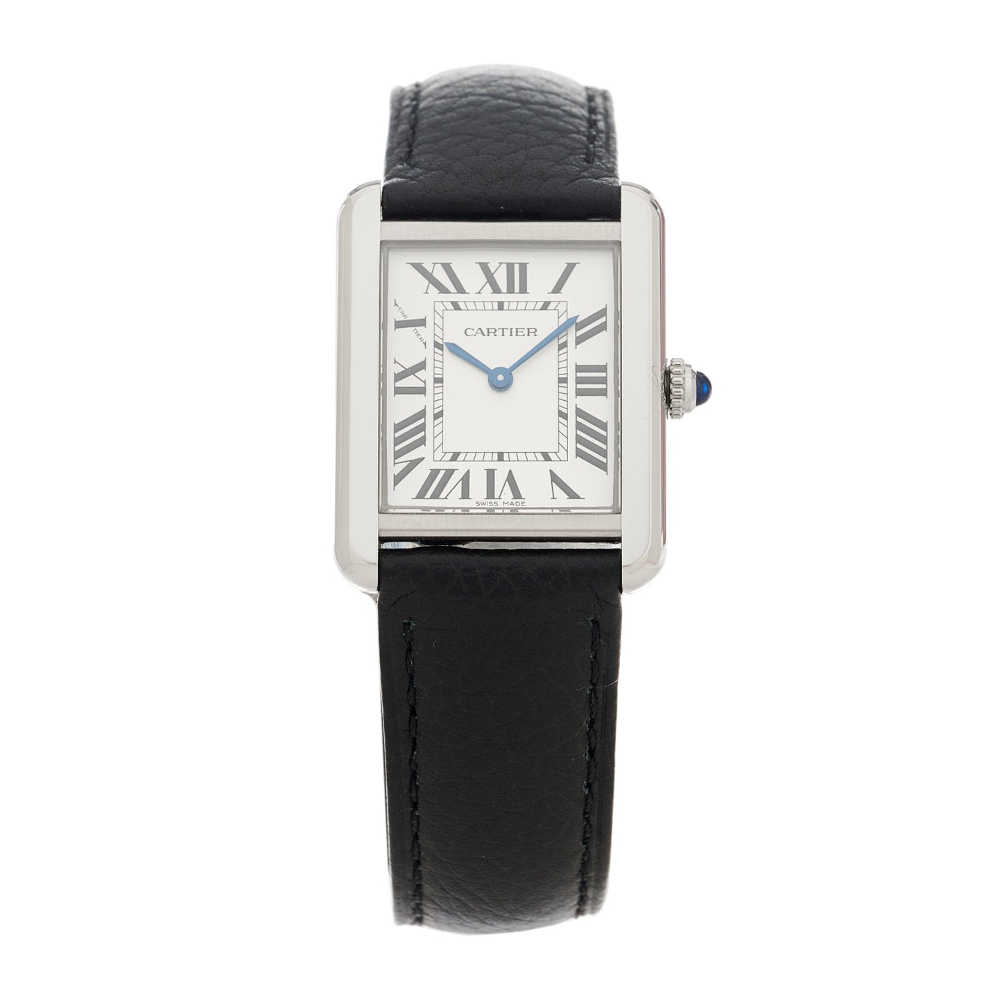 Stainless Steel Calfskin 24mm Tank Solo Quartz Watch