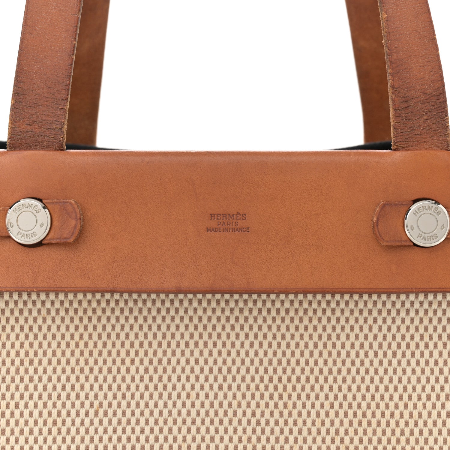 Hermes Toile Vache Hunter Herbag Cabas PM Natural 10 of 16