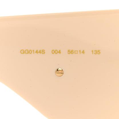 Gucci Acetate Crystal Oversize Hollywood Forever Sunglasses GG0144S Ivory 6 of 9
