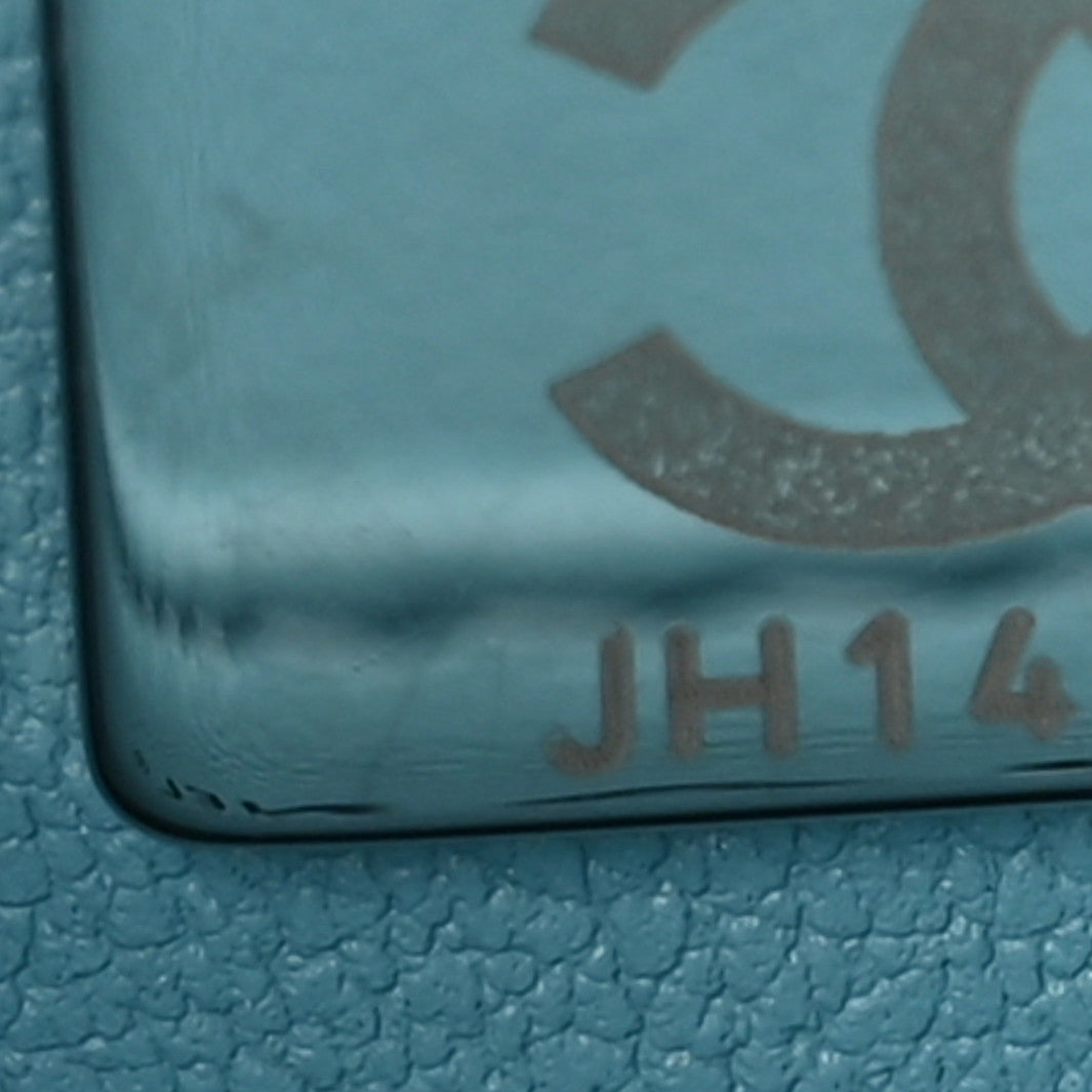 Lambskin Quilted Mini Square Flap Light Blue