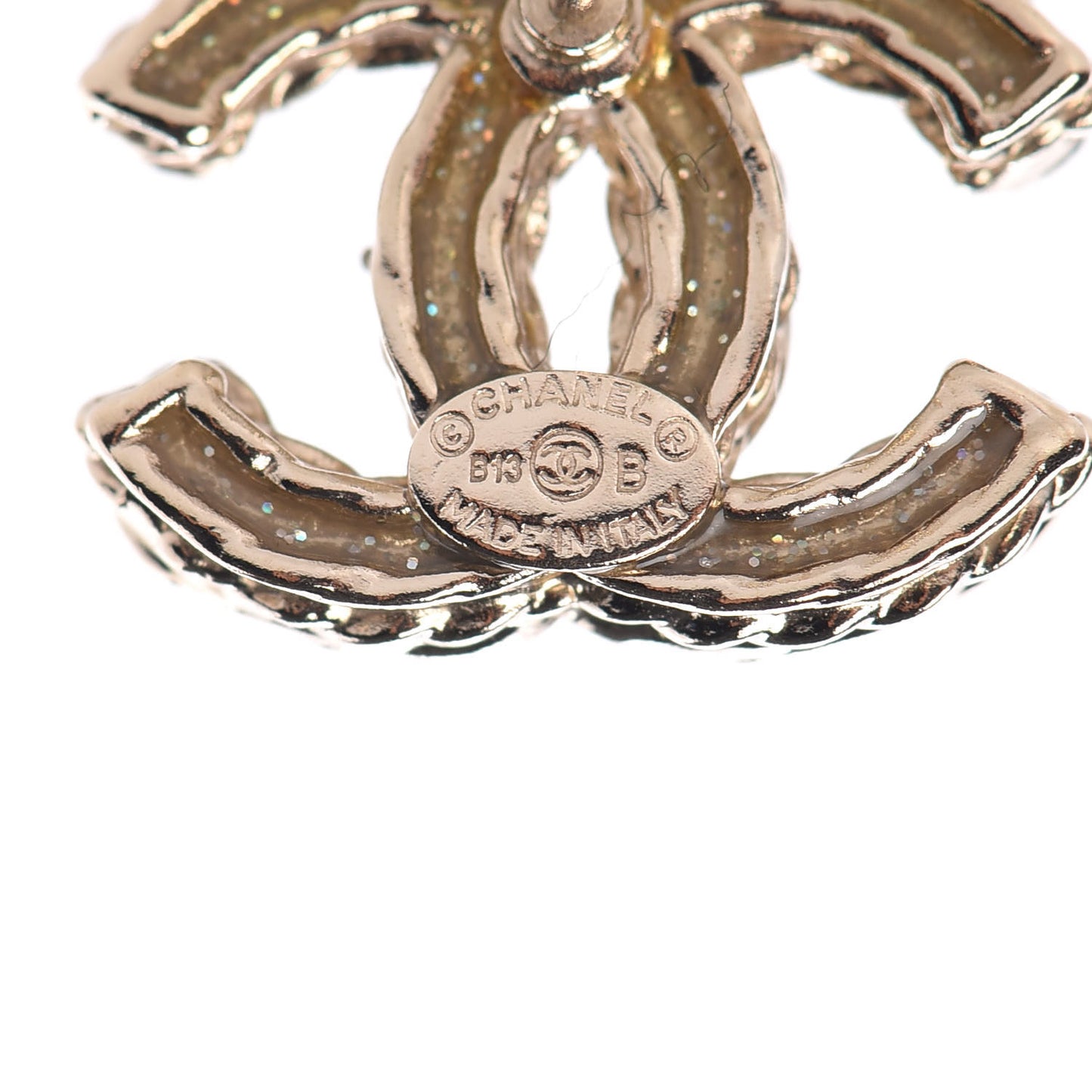 Crystal CC Earrings Gold