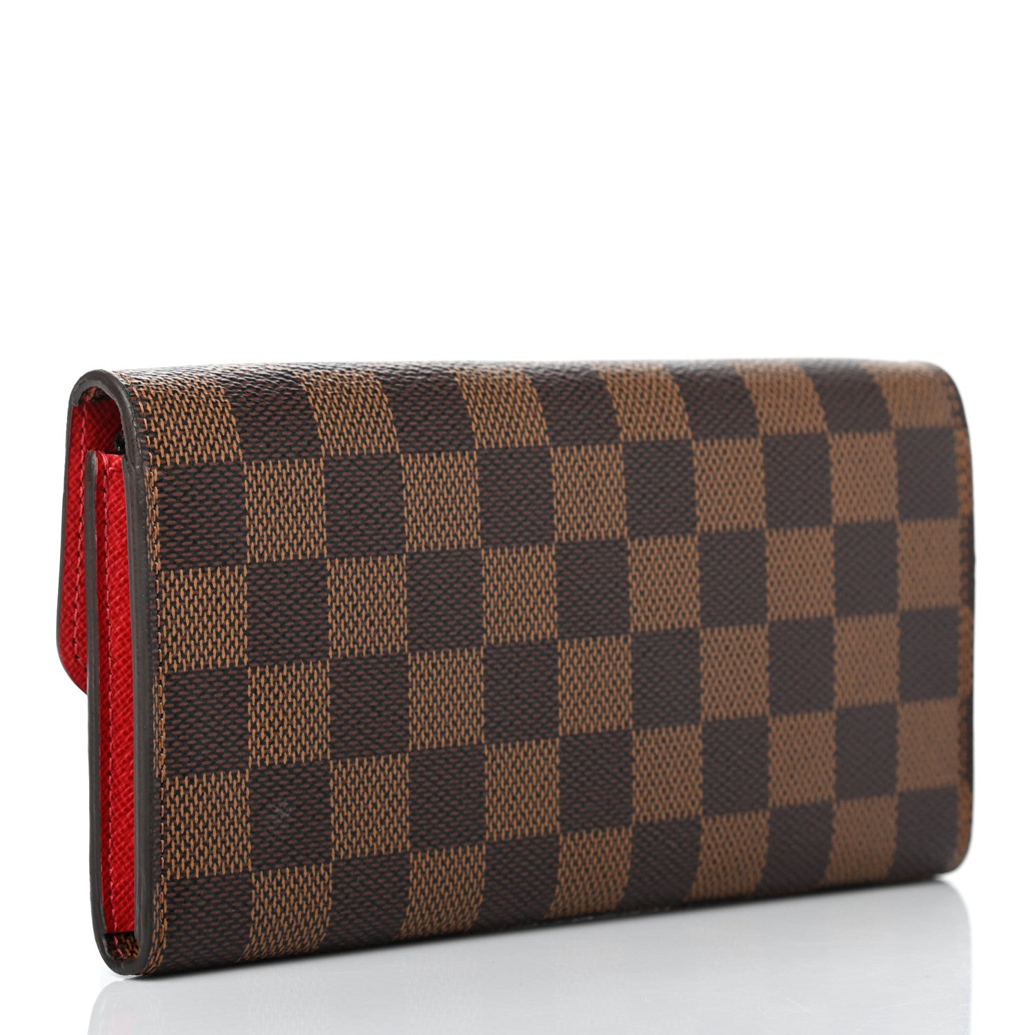 Louis Vuitton Damier Ebene Emilie Wallet Red 3 of 7