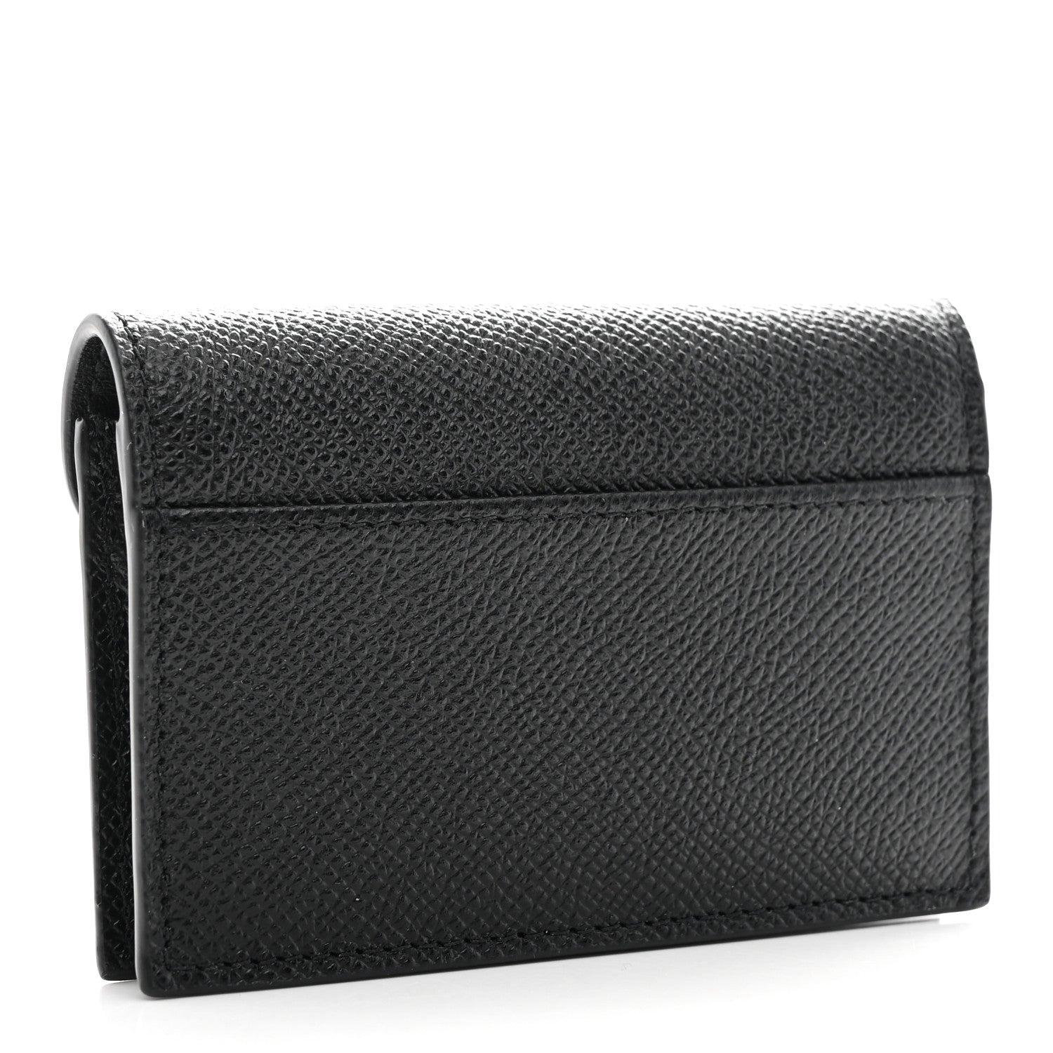 Christian Dior Grained Calfskin Saddle Card Holder Black 3 of 7