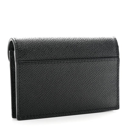 Christian Dior Grained Calfskin Saddle Card Holder Black 3 of 7
