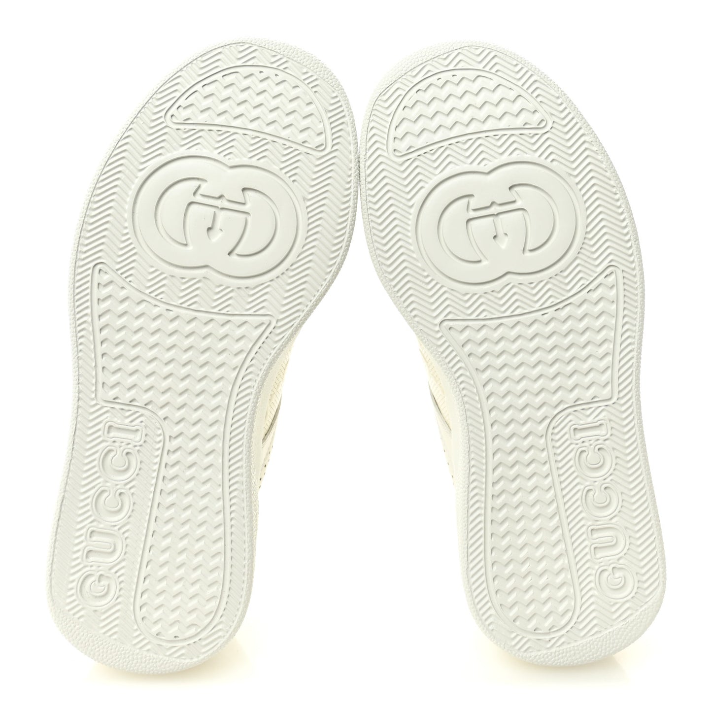 Calfskin GG Tennis Embossed Perforated Womens Platform 55mm Sneakers 35.5 Great White