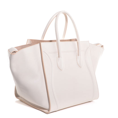 Celine Grained Calfskin Medium Phantom Luggage Cream 3 of 9