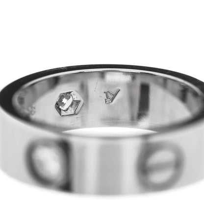 Cartier 18K White Gold 3 Diamond 5.5mm LOVE Ring 50 5.25 6 of 6