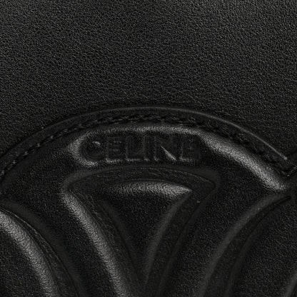 Celine Smooth Calfskin Small Cuir Triomphe Bucket Bag Black 6 of 14